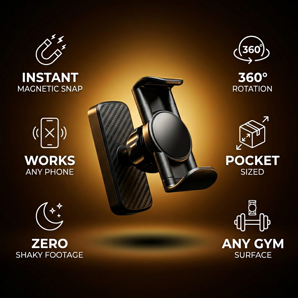 MagNode™ — The Gym Phone Mount That Fits in Your Pocket